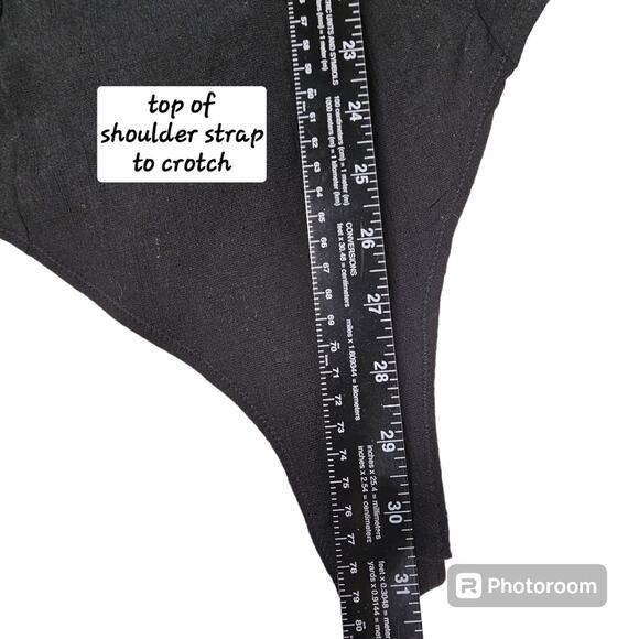 Intimately Free People Black Last Rose Bodysuit V-Neck Thong Size XL - Picture 10 of 11